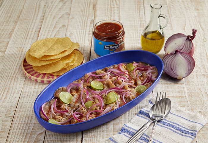 Aguachile en salsa de chipotle San Marcos