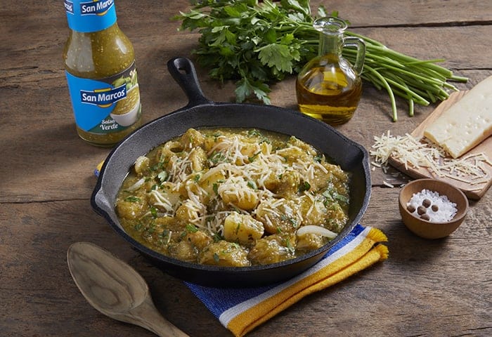 Papas cambray en salsa verde