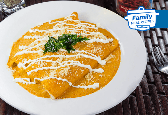 Celestial enchiladas with chipotle sauce