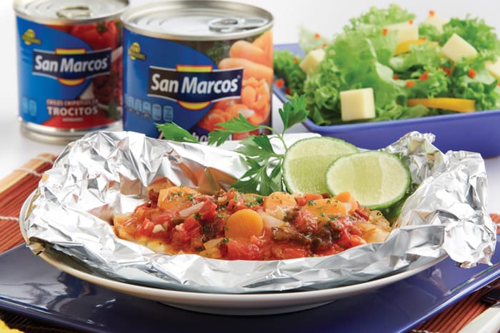 Pescado empapelado