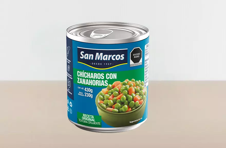 Chicharos con zanahoria